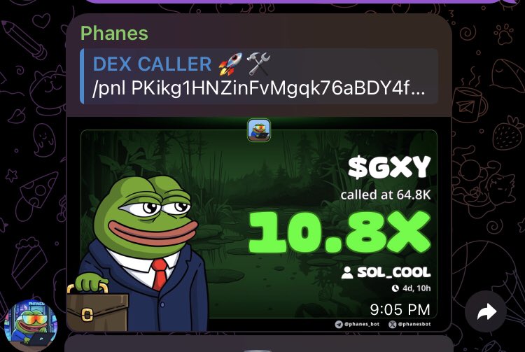 2.1x up profits from my call on $GXY

PKikg1HNZinFvMgqk76aBDY4fF1fgGYQ3tv9kKypump
Massive profits 🚀📈 
Entry is open
Dm for early alpha calls
Private chad printing 💵
👇👇👇👇👇

t.me/DEX_CALLER_01