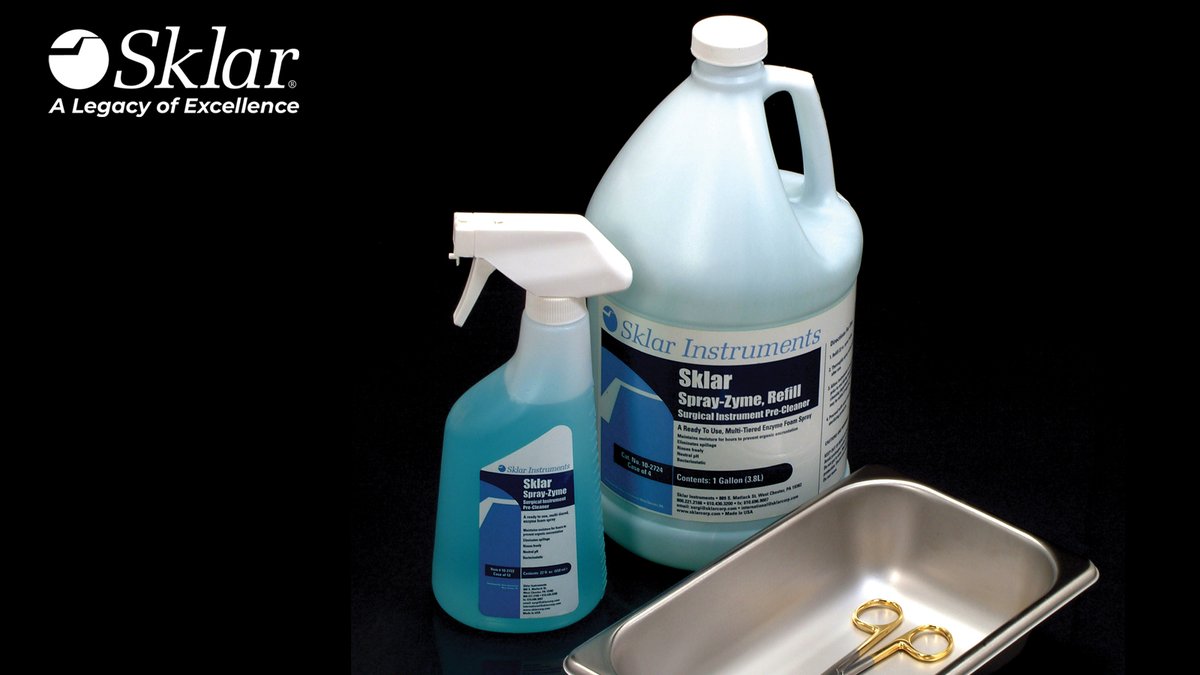 SklarSurgical's tweet image. Prevent dried blood and debris before sterilization with Sklar Spray-Zyme™!
Long-lasting foam, neutral pH, and multi-enzyme cleaning power make it the smarter choice for sterile processing.
#SterileProcessing #SPD #sklarinstruments #medicalindustry #surgicalinstruments