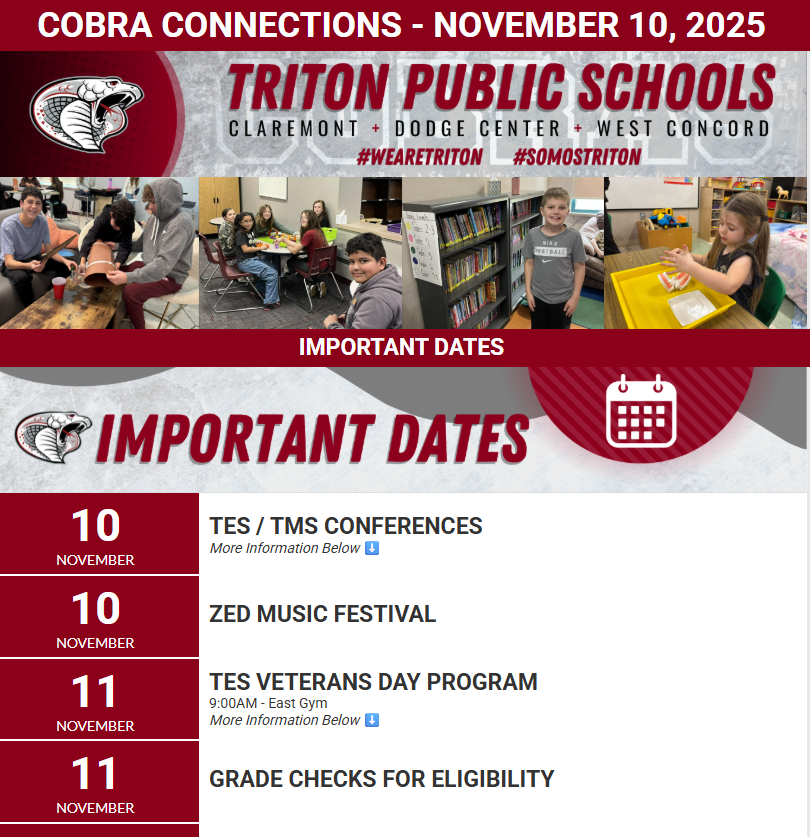 Check out our latest Cobra Connections Newsletter @ tritonpublicschools.edurooms.com/engage/triton-…
