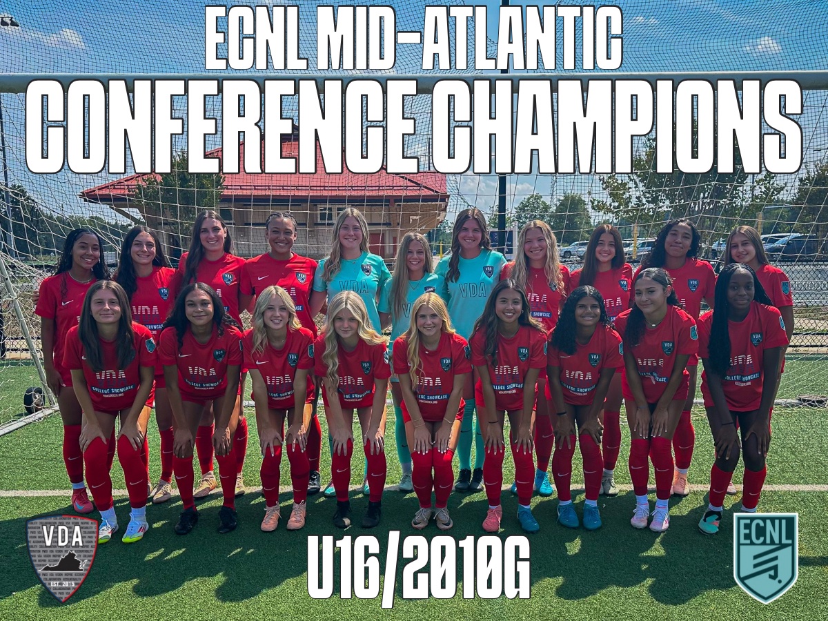 vdasoccer's tweet image. Congrats to our U16 / 2010 VDA ECNL Girls on winning the Mid-Atlantic Conference title. The team has also qualified for the ECNL Champions League playoffs in 2026. 🏆

#LetsGoVDA #ECNLGirls