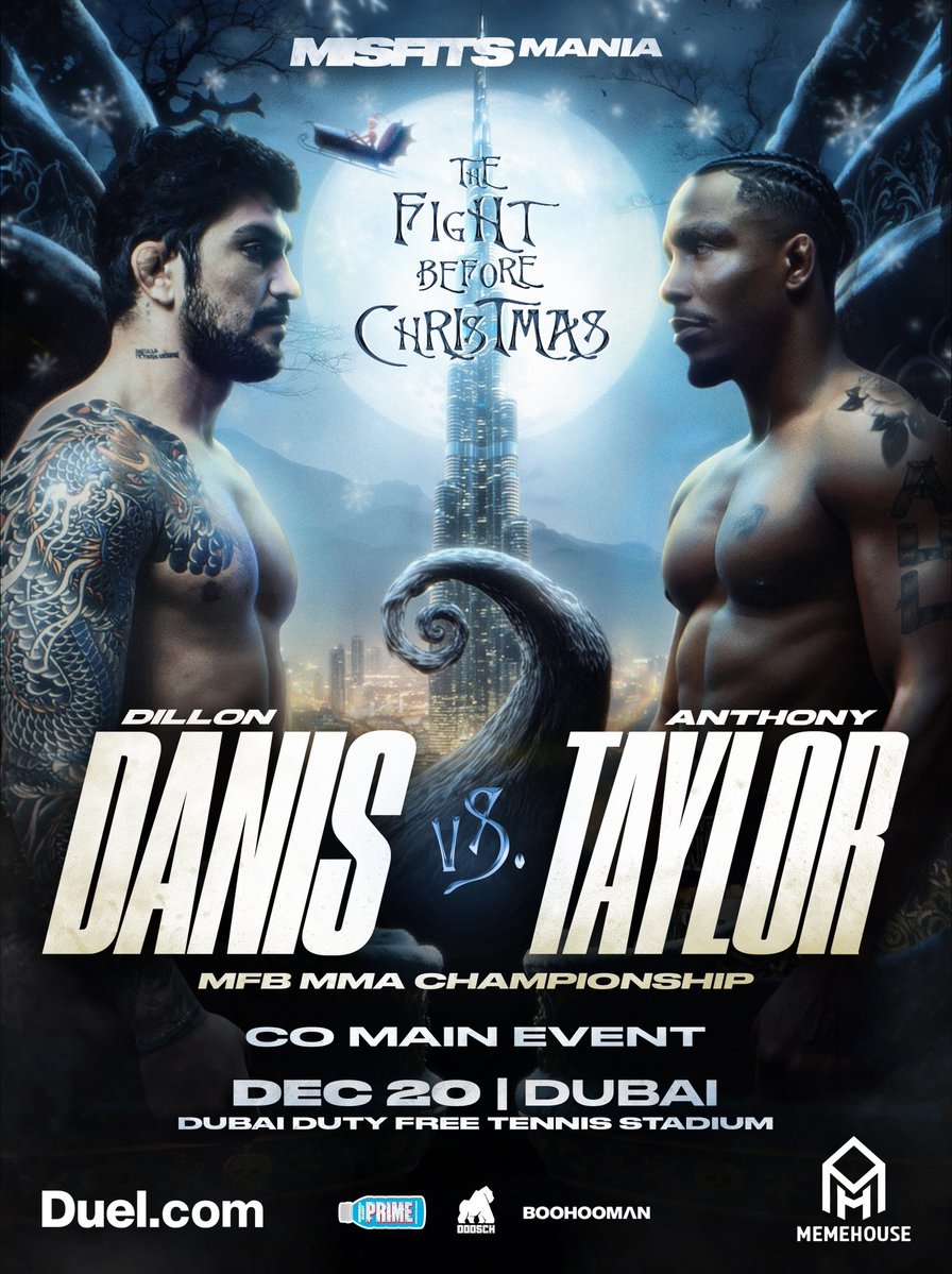 MisfitsBoxing's tweet image. A time for revenge  🐦‍⬛

Dillon Danis looks to defend his Misfits MMA title and to settle the score in this long standing feud with Anthony Pretty Boy Taylor🔥

Tickets on sale, link ➡️ tinyurl.com/MFDBX