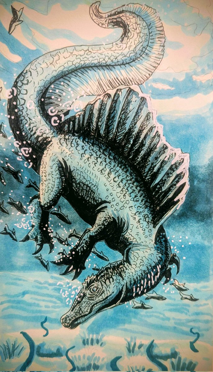 Traditional Art of a Spinosaurus

#paleoart #dinosaur