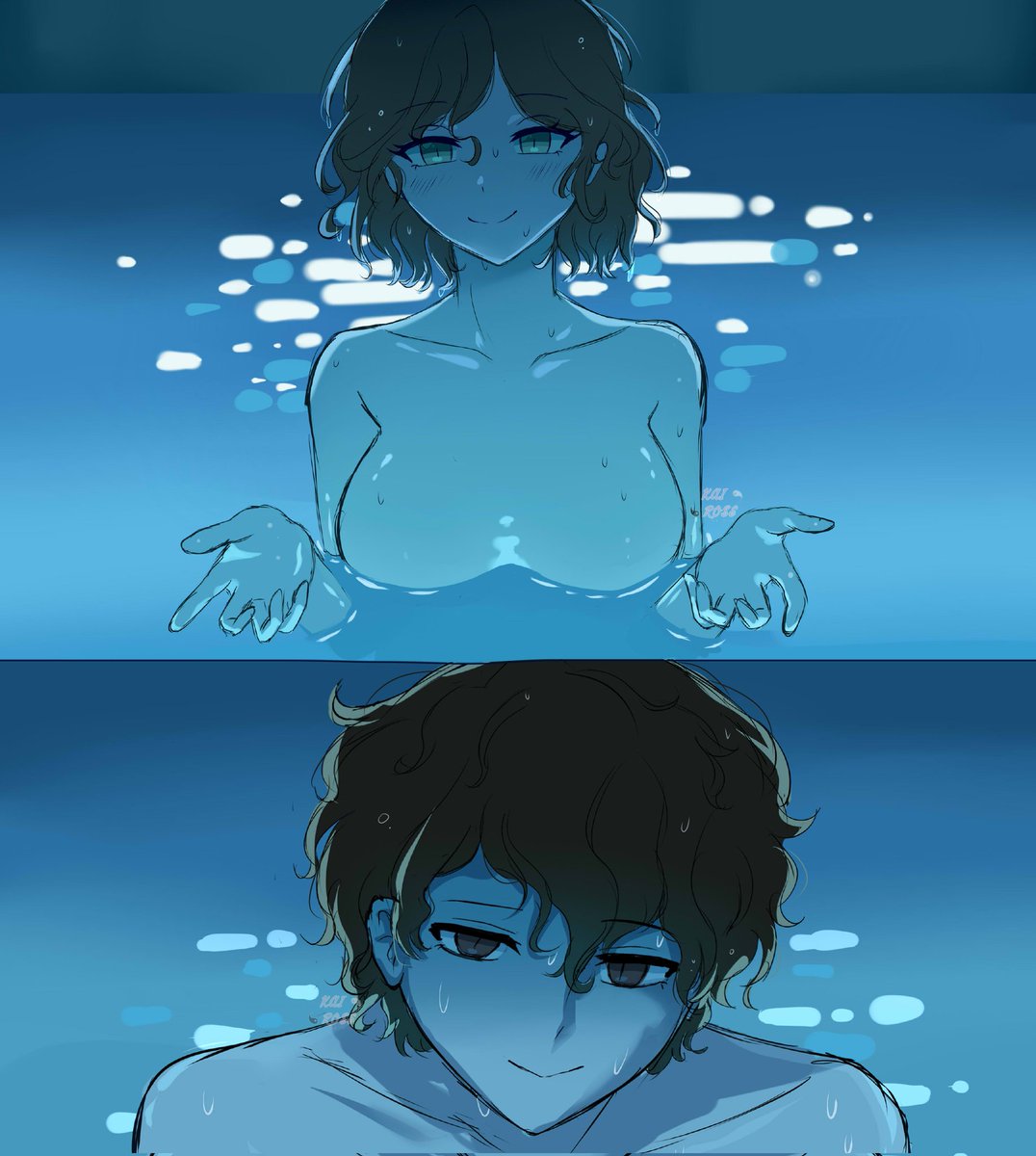 “I’ll teach you everything you’ve never known.”

The pool scene with my Hazbin OC!  
#chainsawmanmovie #reze #chainsawmanpelícula #alastorfanart #hazbinhoteloc #ochazbin #fanart #reze #dibujo #ilustración #illustration #art #HazbinHotelFanart