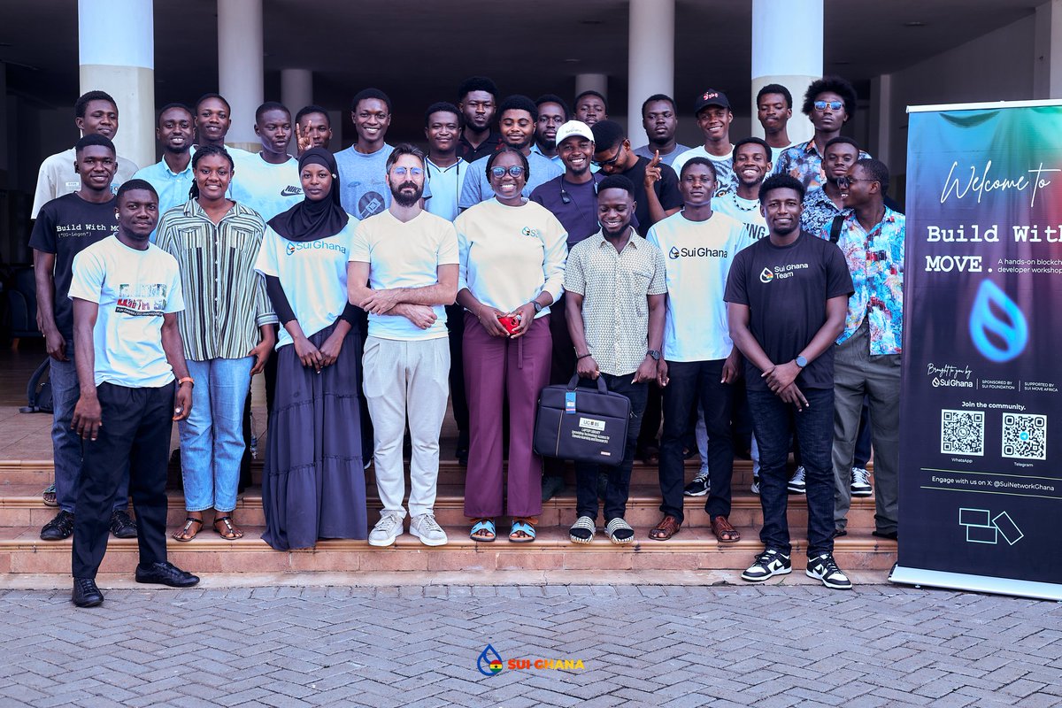 SharifIddr31325's tweet photo. Day 1 at the Sui & Move Bootcamp 🚀
We’re locked in. We’re building.
Africa is early.. and I’m part of it.
🌍🔥
Powered by @SuiNetworkGhana x @Mysten_Labs @ujunwaedeh @abusadickm_78
@stylishboyking2 @Nefarii @lionprado17 #SuiGhana #MoveBuilders #Sui #schoolthot https://t.co/TdM38wk65w
