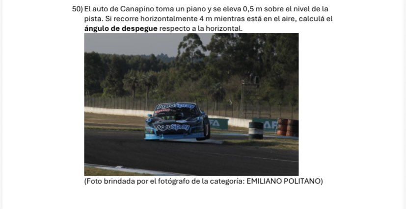 EvaBlondel09's tweet photo. Trabajando en una “tesis” final de matemática aplicada, elegí tema TC.
Un domingo de carreras, @SergioTenaglia  tiro el comentario de el ángulo de despegue de los autos transitando por un piano. Él sin saberlo, me dio oro 😅
Y @EmilianoDelAire haciendo posible con sus 📸 https://t.co/NaZYqzy2Ea