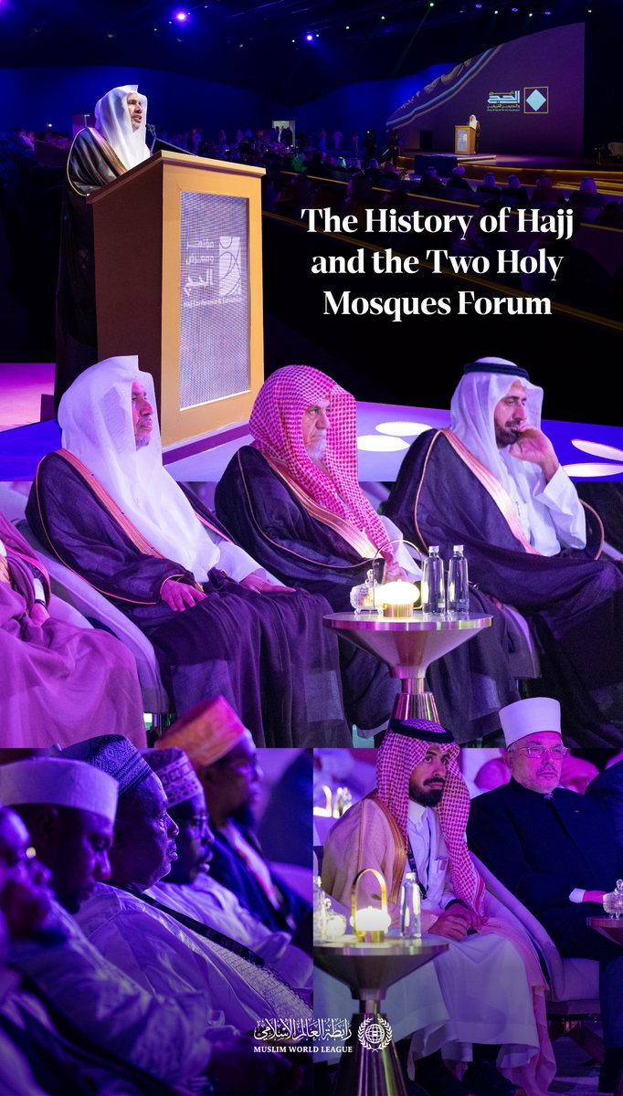 MWLOrg_en's tweet image. This morning:

H.E. Sheikh Dr. #MohammedAlissa @MhmdAlissa, Secretary-General of the Muslim World League (MWL), Chairman of the Organization of Muslim Scholars, and member of the Supreme Supervisory Committee for the Hajj and Two Holy Mosques History Project, delivered the…