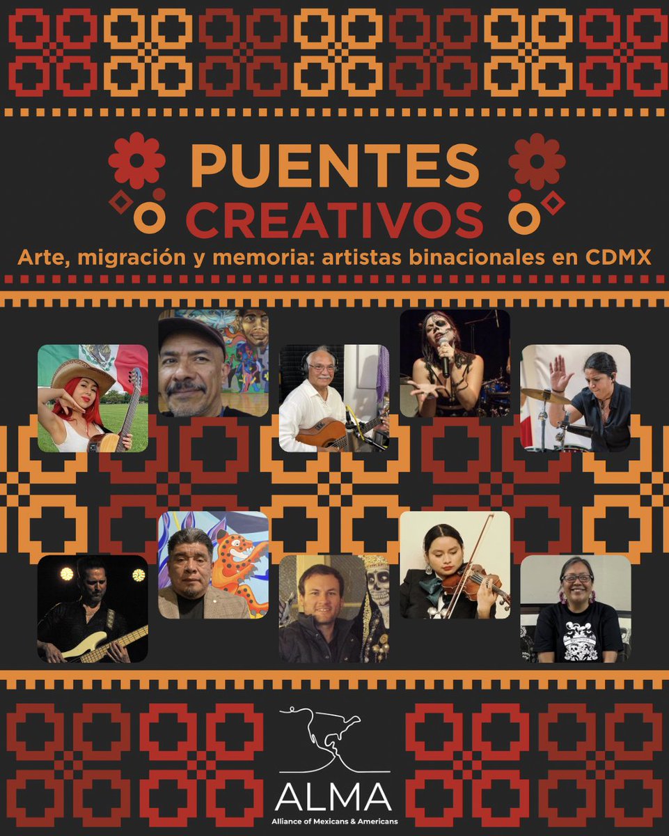AlmaMexUs's tweet photo. Esta semana ALMA presenta un encuentro artístico que conecta historias, identidades y prácticas culturales de la comunidad MEX–US. Durante esta visita habrá presentaciones, conversaciones y un concierto con creadores que trabajan entre ambos países.

#ALMAMexUs #PuentesCreativos https://t.co/7xctzqH26K