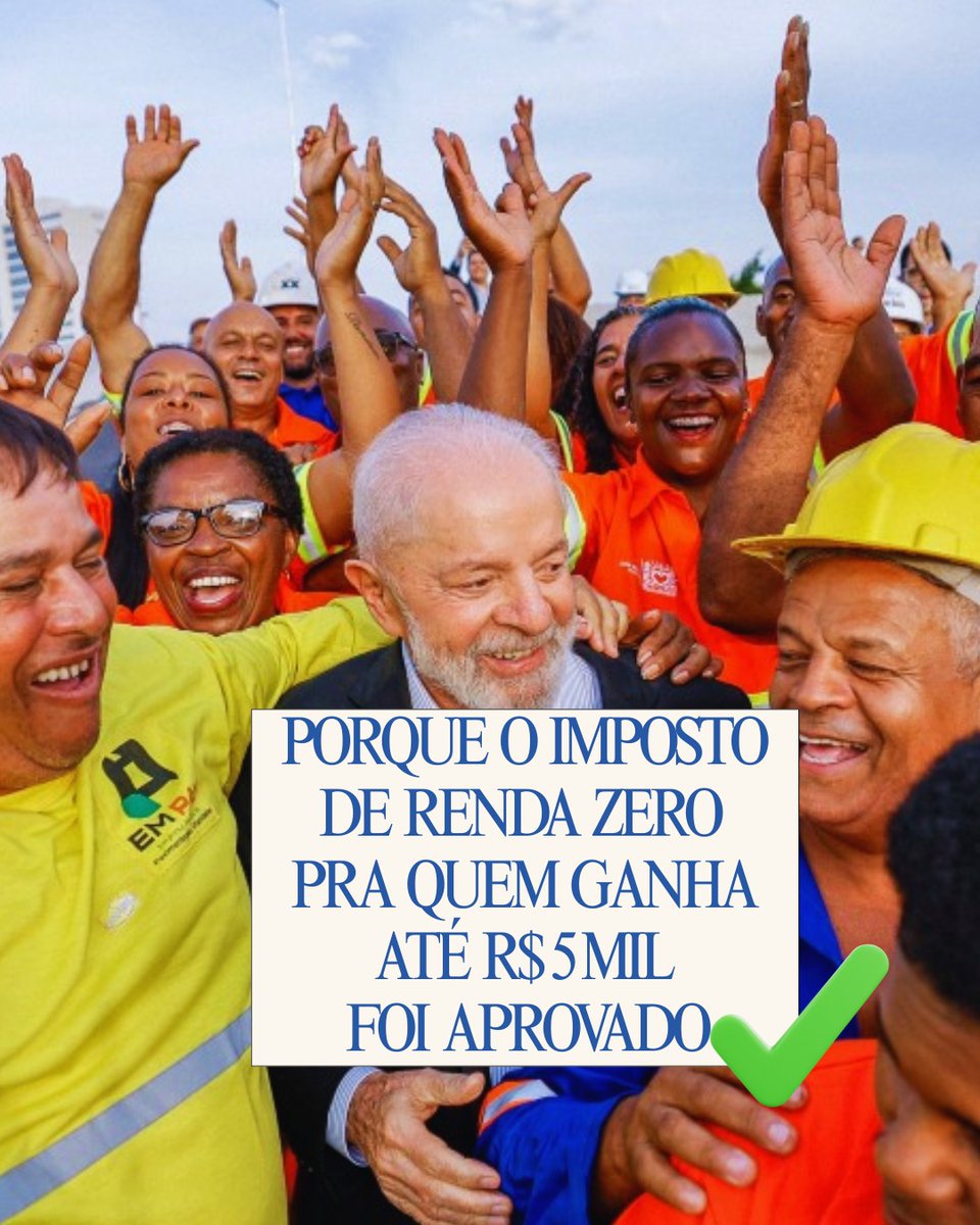 ✅ Sabe por que os trabalhadores e o presidente Lula estão sorrindo? 😄

Tenho certeza que você também vai ter motivo pra sorrir. ✨