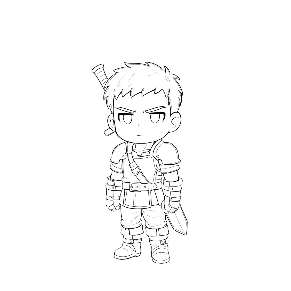 Cyro_art's tweet photo. Meet Kael😍🖤 the tiniest but fiercest knight in the kingdom ⚔️✨
Don’t be fooled by his chibi size he’s got courage bigger than his sword! 🛡️⚔
Who else loves chibi warriors like him? 💖#ChibiArt #comissionsopen   #CuteWarrior https://t.co/KiG9nzCjpY