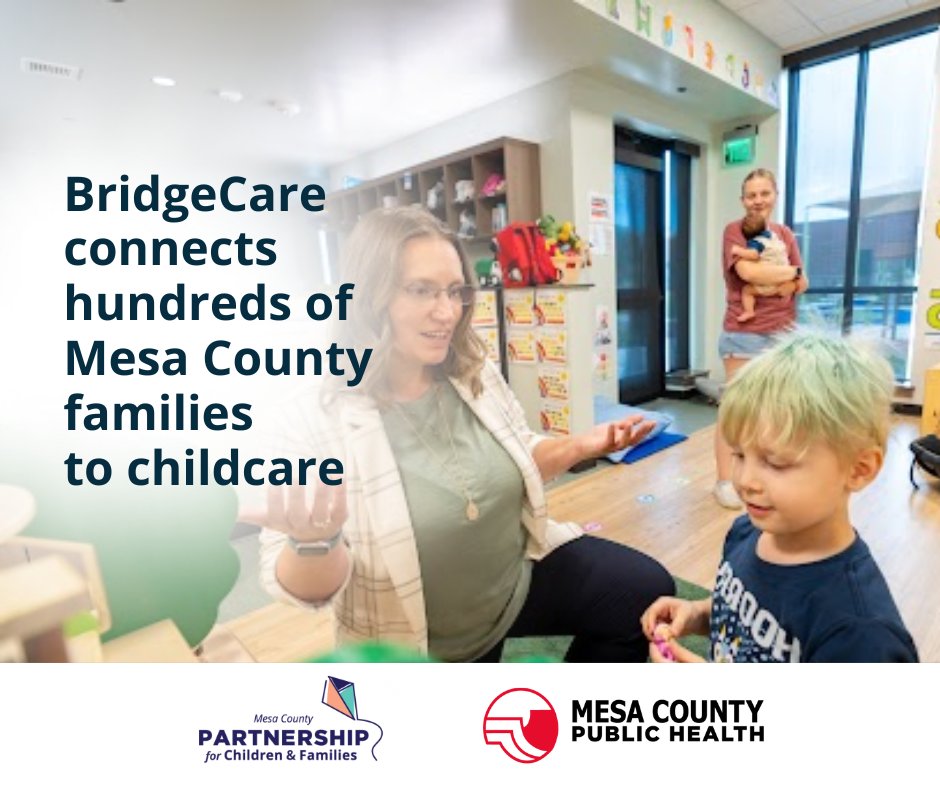 Local families are finding childcare with BridgeCare- an online platform that connects them to openings.

Mesa County Partnership for Children and Families launched it in 2022.

There have been more than 1,500 searches this year.

Learn more: bit.ly/3XnpV7O