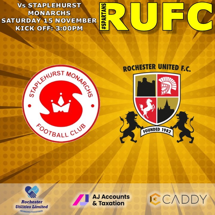 Rochesterutdfc's tweet image. NEXT UP 🔜

On Saturday we head to Staplehurst for matchday 13 in the league...

🆚 @staplehurstmon
🗓️ 15/11/25
🏆 @SCEFLeague Division 1
⏰ KO 3:00pm
📍 Jubilee Sports Ground, TN12 0DS

🔴⚫ #Spartans