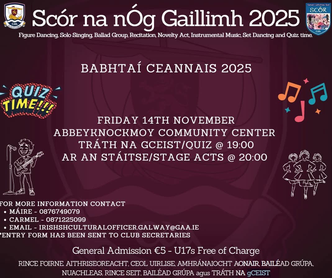 Scór na nÓg Gaillimh ⏬️