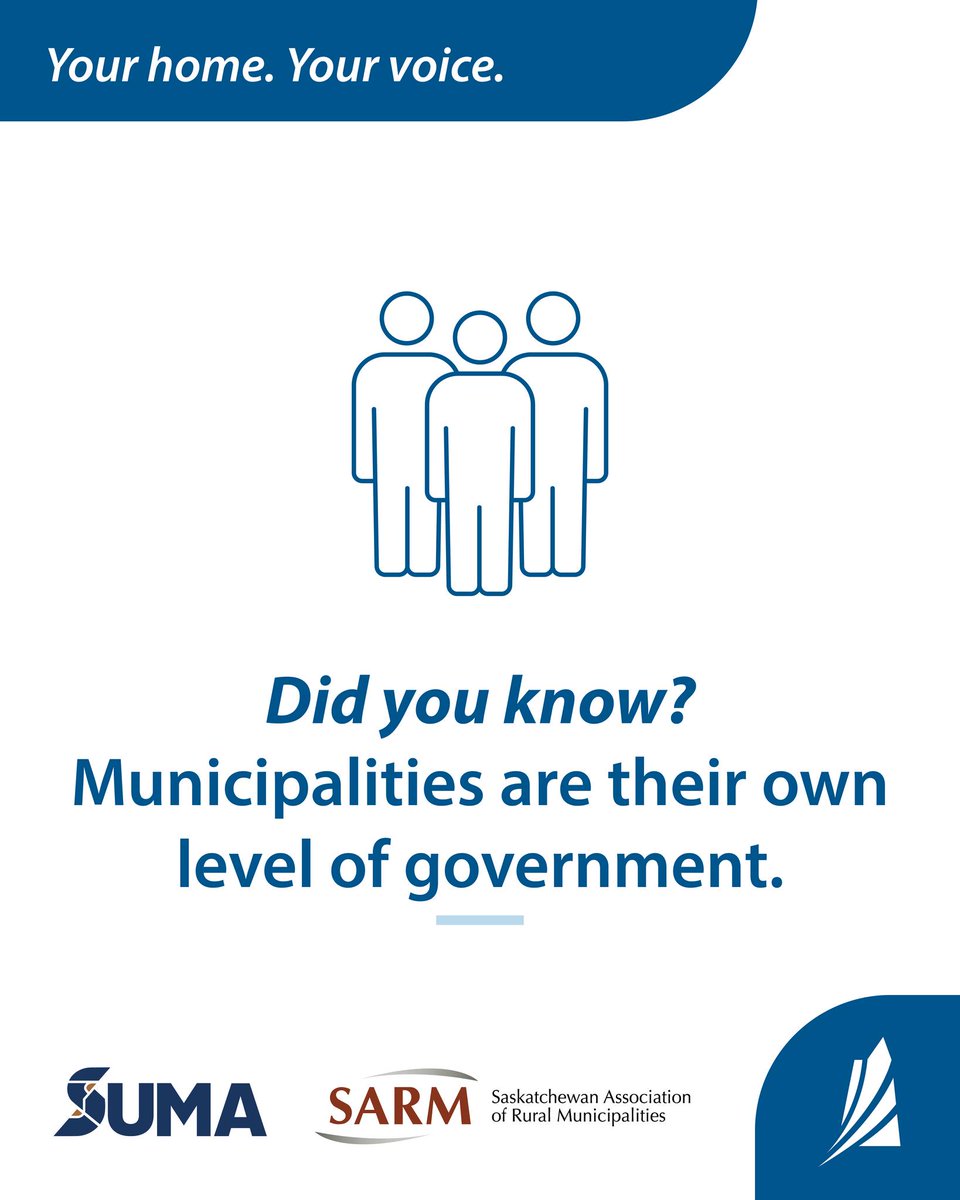 Different levels of government have distinct roles and responsibilities. Municipalities are free to make their own decisions within the acts and regulations as their own level of government.
Learn more at bit.ly/4nBJeoQ

<a href="/SARM_Voice/">SARM</a> <a href="/SKGov/">Government of Saskatchewan</a>