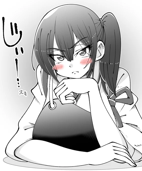 🌟艦娘百景🌟124 にらみ加賀さん💘
提督「最近、気が付くと加賀さんに睨まれてるんだが
   なぜだろう・・・( ˊᵕˋ ; )💦」 