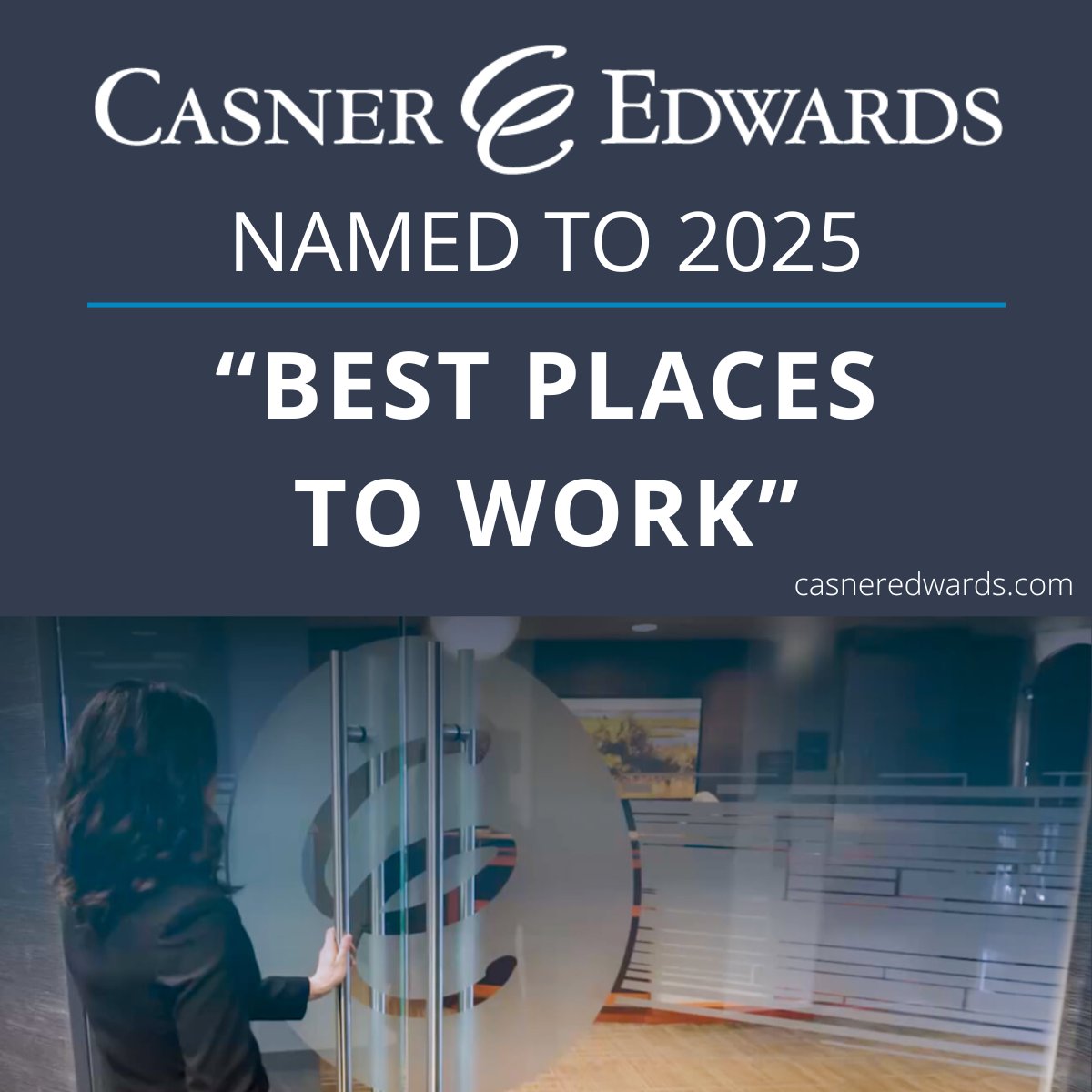 We are honored to share that for the 3rd consecutive year, we have been named one of the “Best Places to Work: Law Firms” by <a href="/BridgeTowerMed/">BridgeTower Media</a>'s <a href="/BestCompaniesGP/">Best Companies Group</a>! Casner is one of only 27 firms nationwide to receive this designation in 2025. Learn more: casneredwards.com/news/casner-ed…