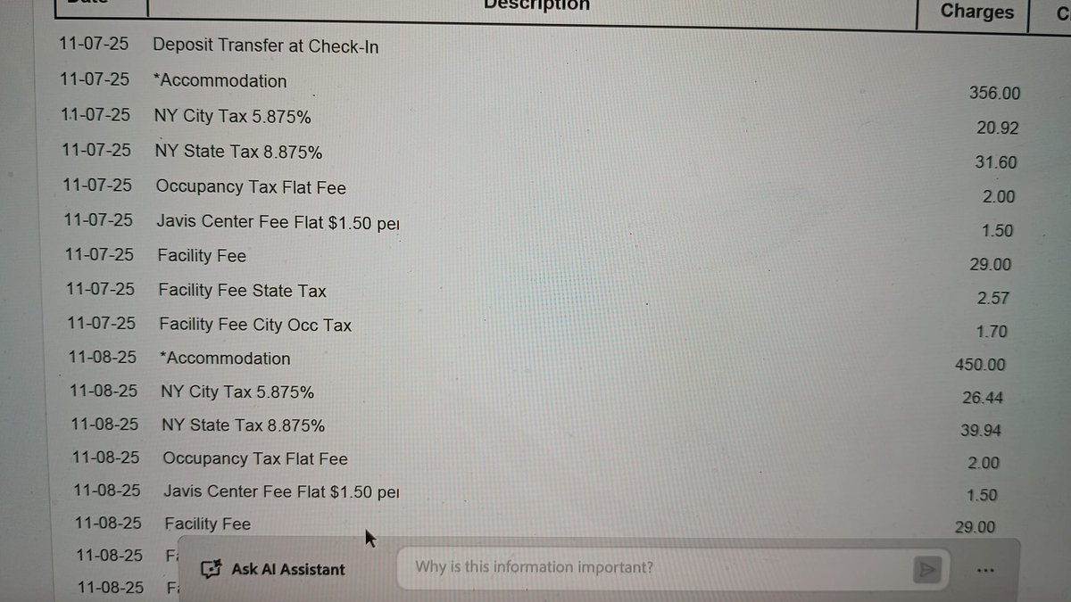 NeilForester's tweet image. This is the bottle bill from my work trip this past weekend: $89.29 in local, state and BS charges. What a joke. Just out of principle this makes you not want to go support a hotel. I remember when the room costs were the same as these hidden fees and taxes.