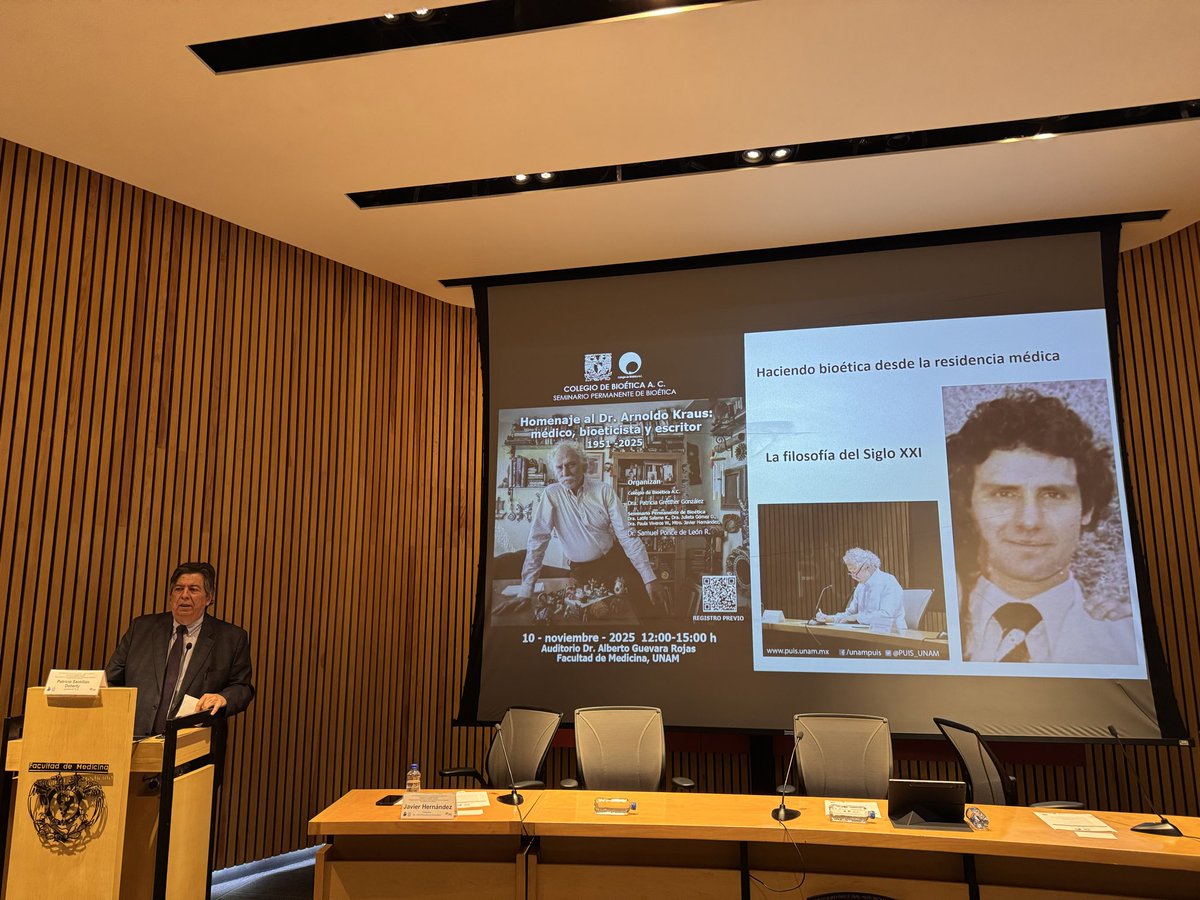 🎥 #EnVivoAhora 👇🏼

youtube.com/watch?v=b5JAk7…

📍 Homenaje a nuestro fundador y pionero de la #bioetica en #Mexico #Arnoldo #Kraus