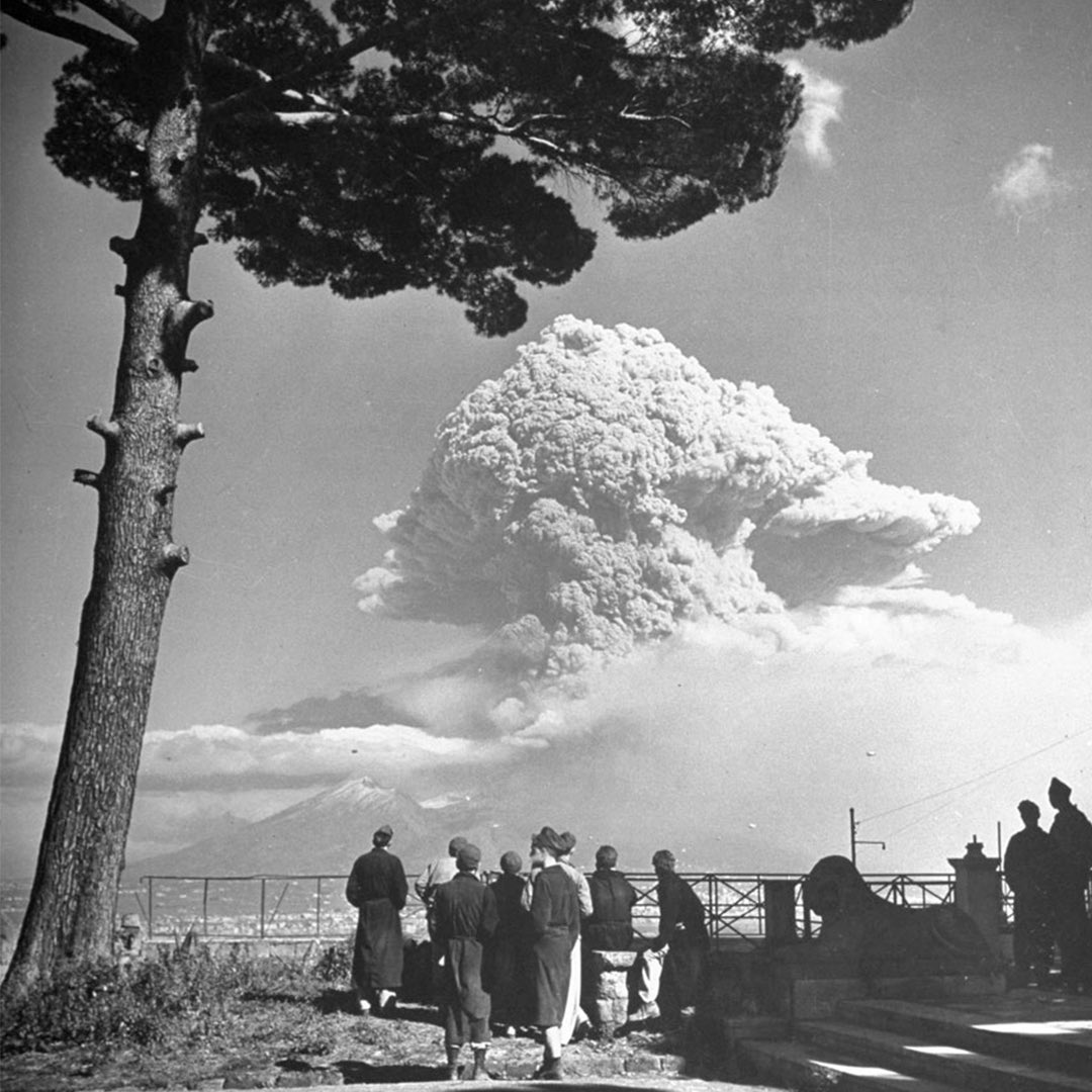 The famous Mount Vesuvius volcano erupted in 1944.

Mount Vesuvius is known for its deadly eruption in 79 AD that buried the Roman cities of Pompeii and Herculaneum.

Vesuvius erupted many times in the centuries that followed. The last major eruption hit during World War II in
