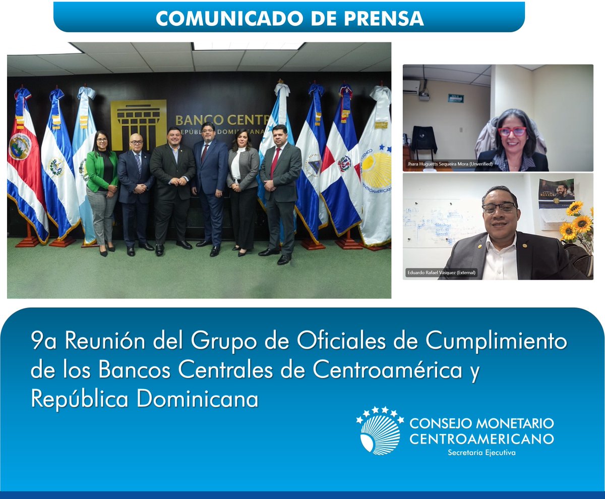 secmca's tweet image. #EconomíaCentroamericana #EconomíaDominicana
Los días 06 y 07 de noviembre de 2025 se llevó a cabo la 9a Reunión del Grupo de Oficiales de Cumplimiento de los Bancos Centrales de Centroamérica y República Dominicana (GOC) en la ciudad de Santo Domingo, República Dominicana.  La…
