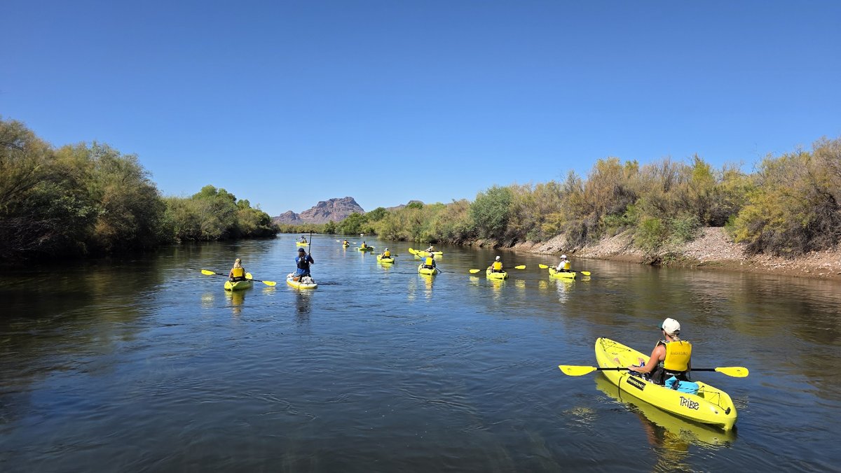 riverboundsport's tweet photo. River tours are closed for the winter, but we're still dreaming about those Mud Cliffs β°οΈ Our Saguaro Lake tours are still open and ready for you to soak up the sunshine! π
#RiverboundSports #lowersaltriver #saguarolake #kayaktours #guidedtour #getoutside #desertvibes https://t.co/3e659flkFV