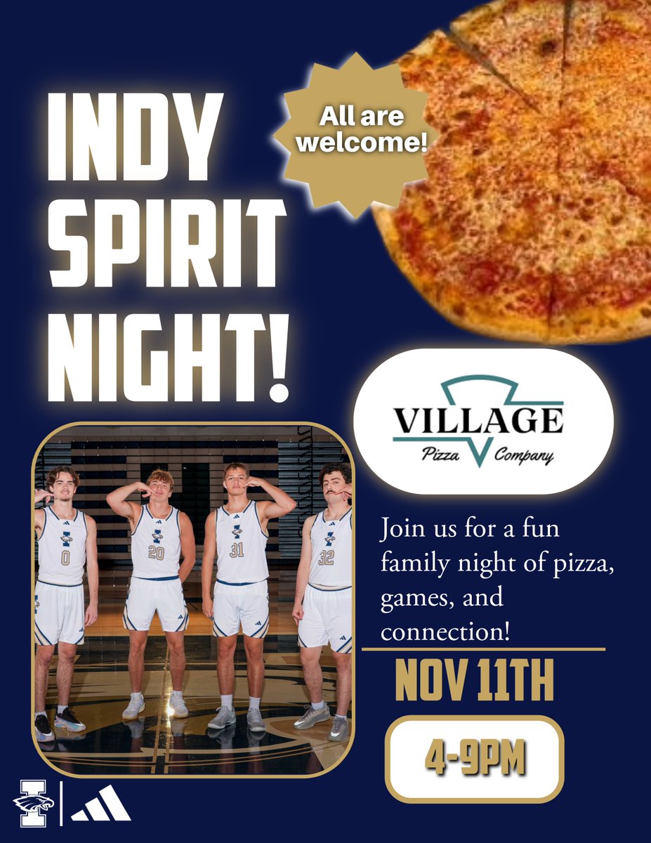 Join us tomorrow night at Village Pizza in Tollgate! 
#ALLINdy 🦅