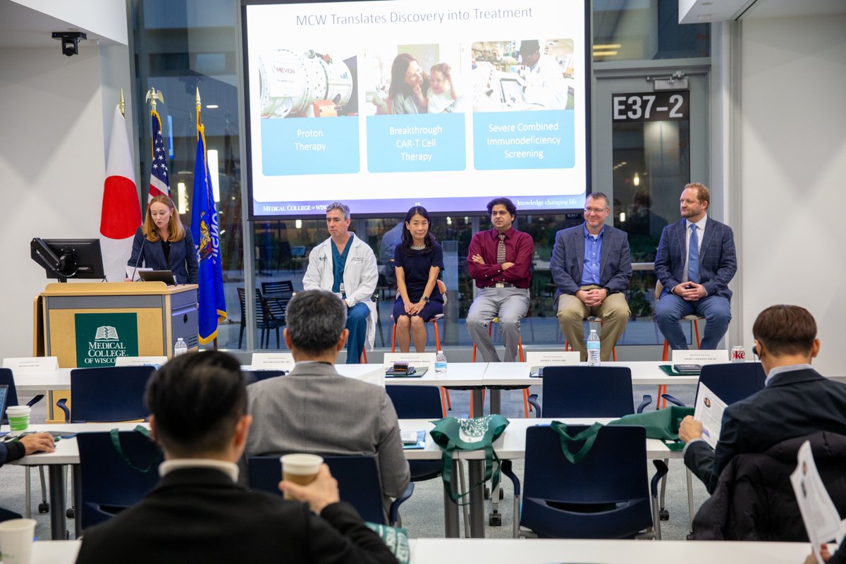 MedicalCollege's tweet image. On Friday, Nov. 7, a delegation of 40 Japanese leaders in #biohealth industry visited MCW to learn about some of our successful clinical and #basicscience innovations, current #research and development, and where there might be potential for collaboration.

Leaders highlighted…