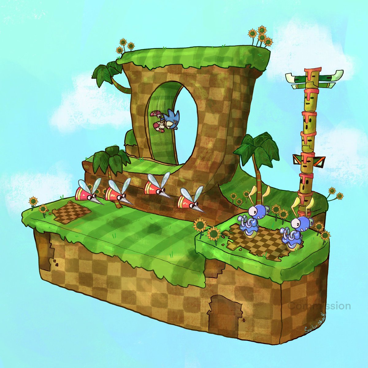 _SailorShark_'s tweet photo. 🌼 Green Hill Diorama 🌼

#SonicTheHedgehog https://t.co/hchnibuUt0