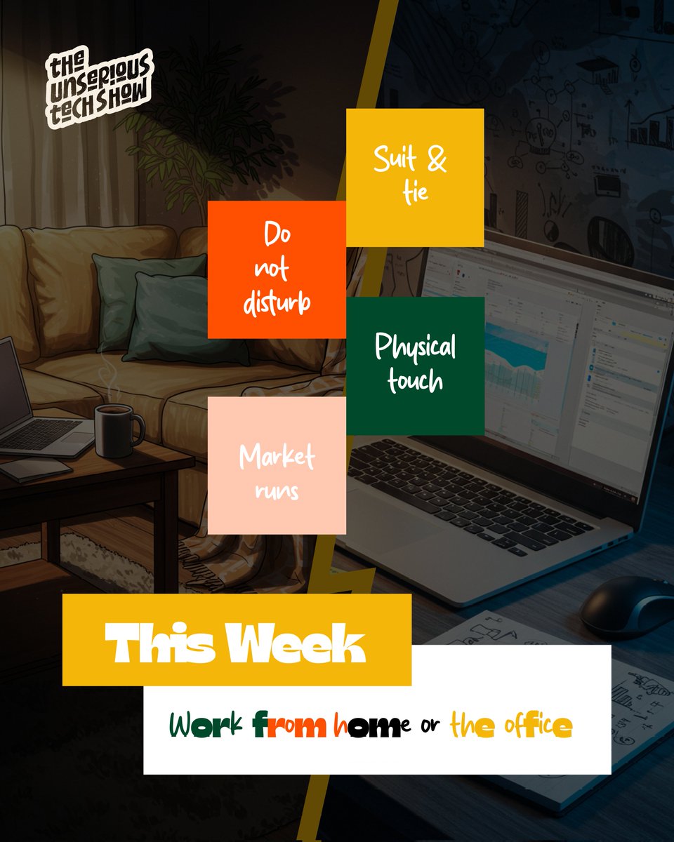 This Friday, we bring the long-aging debate to the table
Work from home or the office

It was a very steady table until it shattered. 

Turn on the notifications here so you don't miss out on the conversation, 5pm WAT youtube.com/watch?v=O2QwEb…