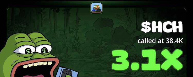 3.1x pump from my call on $HCH
private TG frens eating good

DuhWAVKwCtUG7juPqwRoczKS1LqDDEjN4cjoqUa8pump