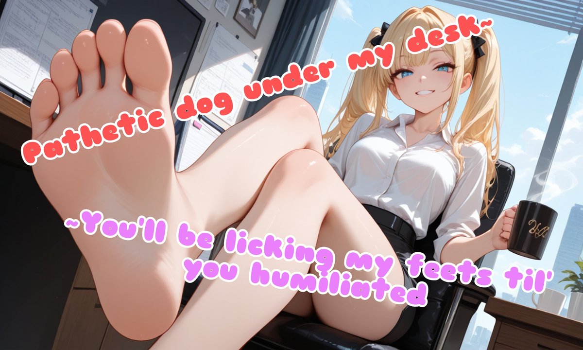 ayanami_rei_com's tweet photo. Do your job or it will be the same as with him~

 ~While I drink coffee, my feet will be in pleasure

 You will be humiliated hard and fast🦶~

~Work for paycheck and then give it all to me
2DFD | Feet | Femdom | Findom https://t.co/9ADQV1pUcS