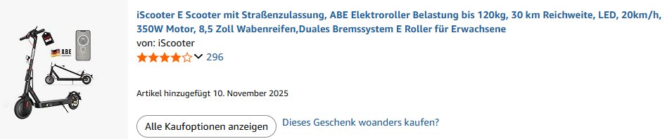 <a href="/arnella_lady/">💸ℒ𝒶𝒹𝓎 𝒜𝓇𝓃ℯ𝓁𝓁𝒶 👑</a> Na immerhin: Mit dem E-Scooter kann dir keiner den Führerschein wegnehmen. Irgendwas muss ja ein Vorteil sein.