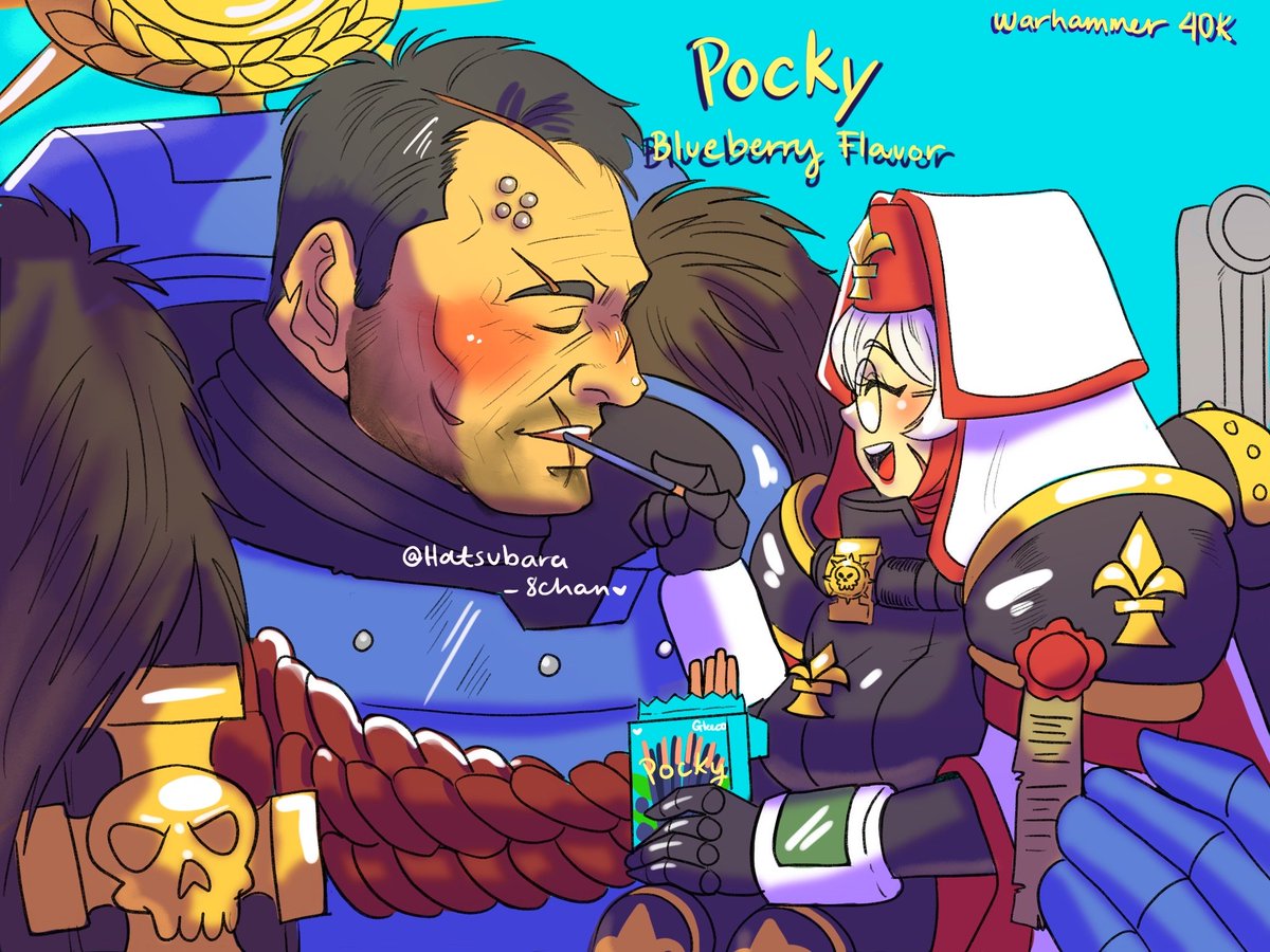 Pocky Day but with Captain Titus and Lady Theia!

Finally got to draw his new version and I also gave Theia some upgrades 🥰💖

#ポッキーの日
#warhammer40k