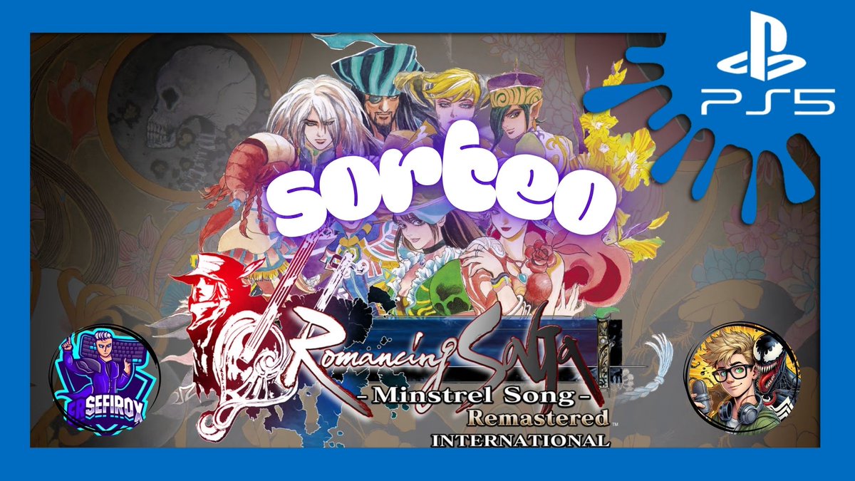 SORTEAZO de una clave PS5 EU:
Romancing SaGa -Minstrel Song- Remastered International

- RT y ME GUSTA
- Seguir a <a href="/ErSeFiRoX/">🕹ErSeFiRoX🏆</a> y <a href="/Agent_Venomized/">Venomized DigiTamer🕷️</a> 
- Menciona a 2 amigos en comentarios

- Ganador: 5 de diciembre