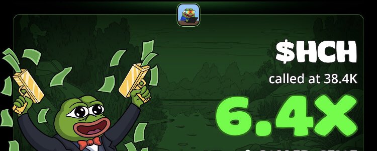 6.4x pump from my call on $HCH

DuhWAVKwCtUG7juPqwRoczKS1LqDDEjN4cjoqUa8pump