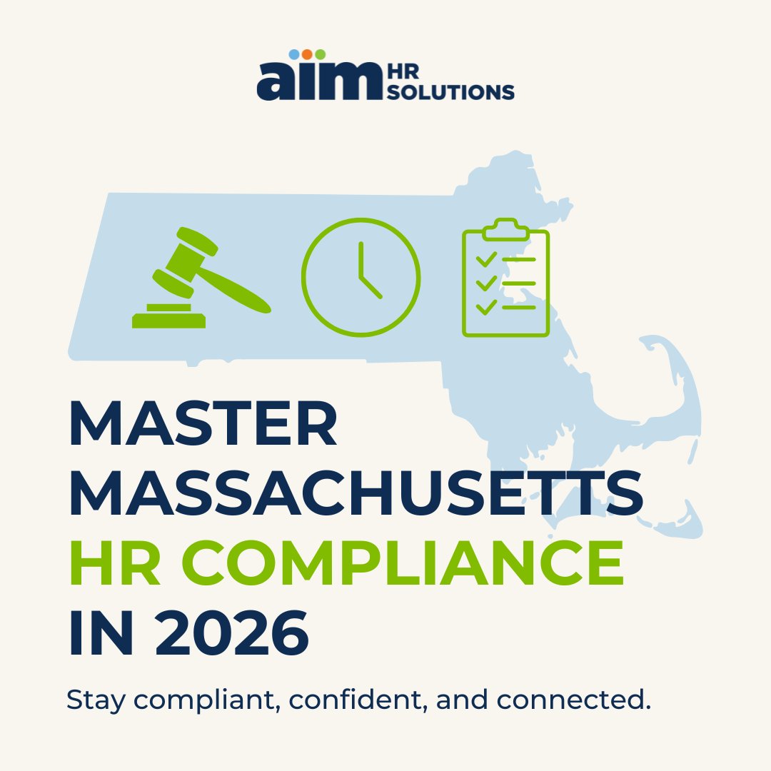 aimhrsolutions's tweet image. Our Massachusetts HR Compliance Bootcamp makes it simple.
🗓️ Starts Feb 4 | Meets every other month
⚖️ Stay compliant. Stay confident.

Learn more &amp;amp; register here: loom.ly/Uqsz0Jo

#HRCompliance #MassachusettsHR #HRTraining #HRProfessionals #AIMHRSolutions