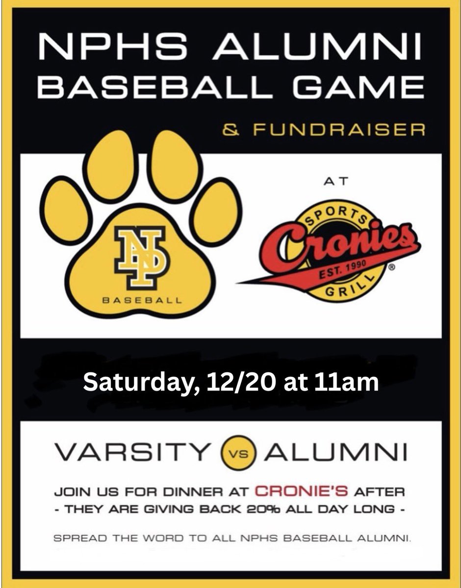 Our favorite time of year. Parent mixer, Xmas Tree Lot and the Alumni Game!!!⚾️