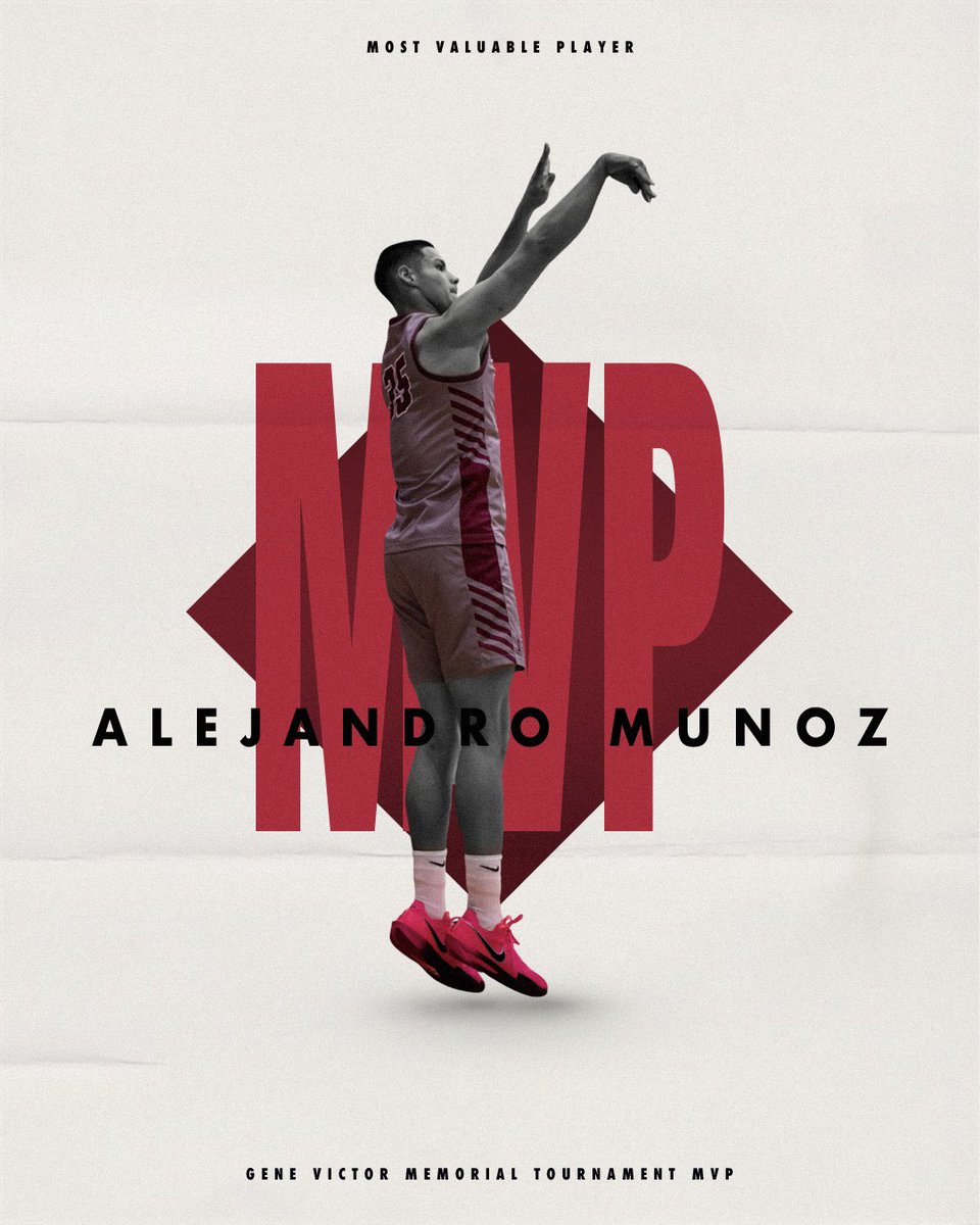 Alejandro Muñoz earns Gene Victor Memorial Tournament MVP! 🏆
His leadership and energy helped power a Mountie victory. 
#GoMounties #MTSACMBB
#GeneVictorMemorialTournament #MVP