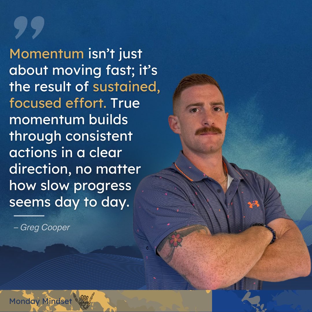 _CooperGreg's tweet image. Momentum isn't just about moving fast; it's the result of sustained, focused effort.