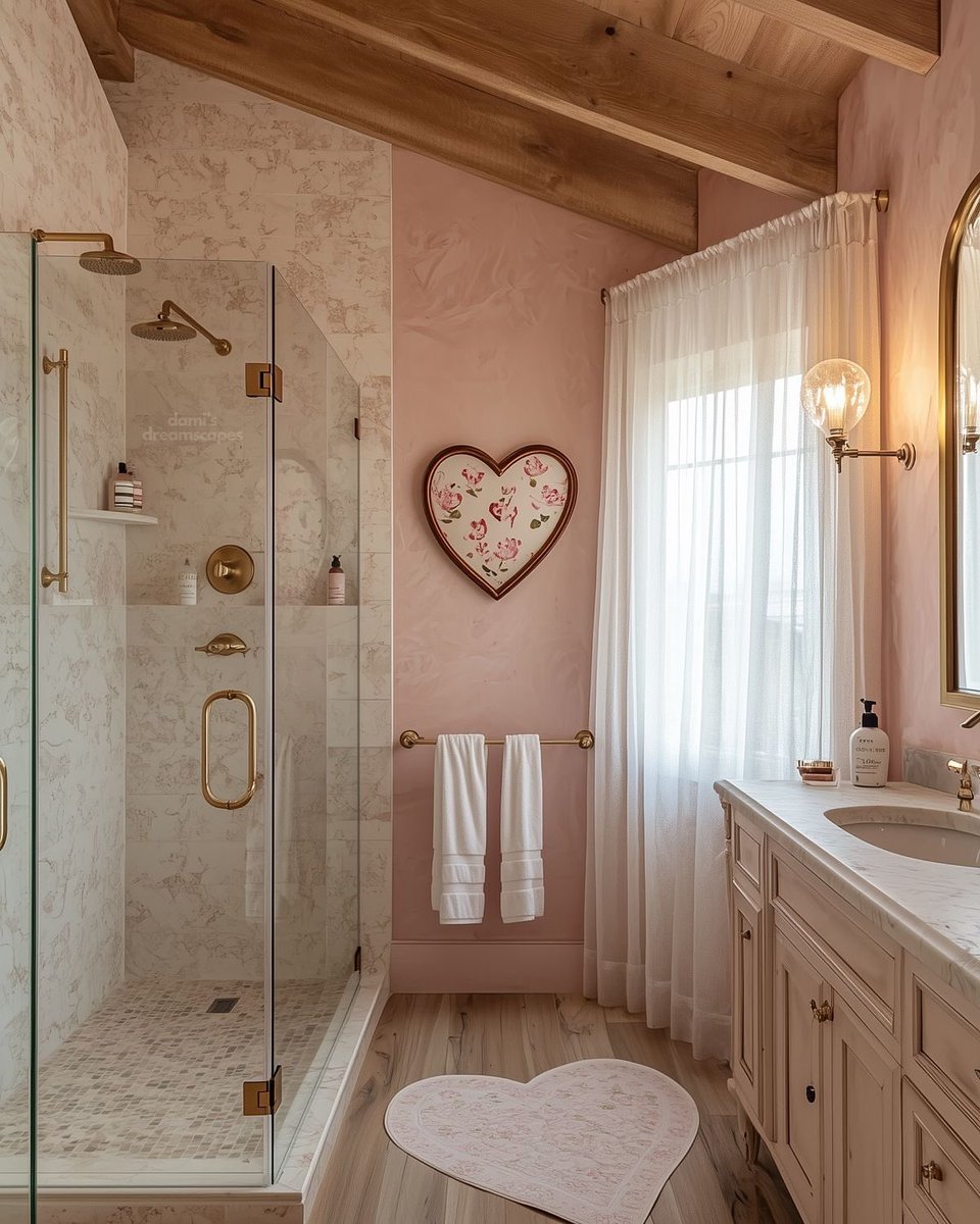 fairiehaze's tweet image. dreamy pink bathroom