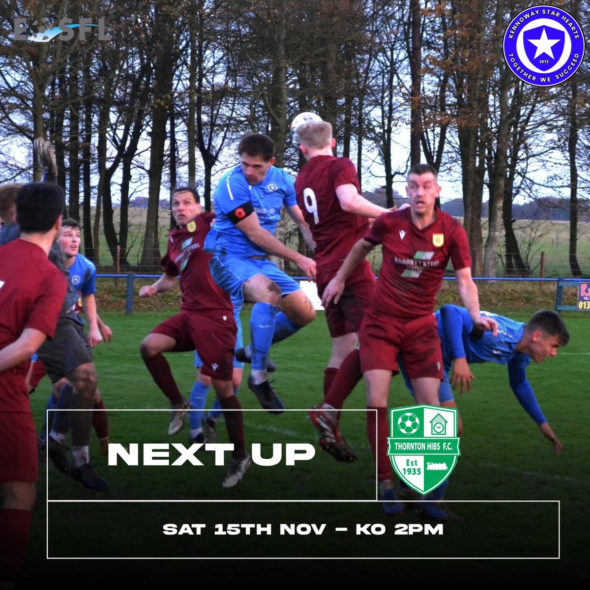 𝗠𝗔𝗧𝗖𝗛𝗗𝗔𝗬 𝟭𝟵

🆚️ Thornton Hibs
🗓 Saturday 15th November 
🏟 Treaton Park 
🏆 King Cup 
🕑 2:00pm
📸 Match Pics 
🎥 KSHTV

#KSH #KTID