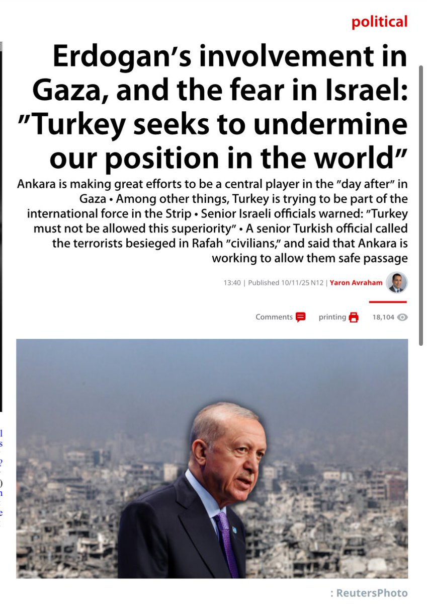 What’s interesting about this report is that senior Israeli official confesses: 

“The decision regarding Turkish influence in the region will be made in the White House.” 

So Netanyahu will sit and watch if Trump wants Turkish troops in Gaza. End of the story