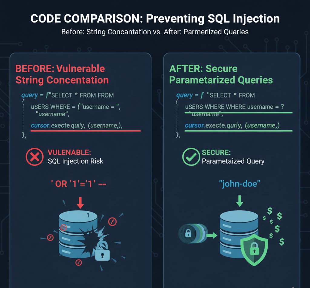 ma113_tp's tweet image. SQL Injection has been #1 on OWASP Top 10 for decades. It&apos;s not a complex attack - it&apos;s basic input validation failure. Parameterized queries eliminate 99% of SQLi vulnerabilities. Why are we still seeing this?

#SQLInjection #WebSecurity #owasp