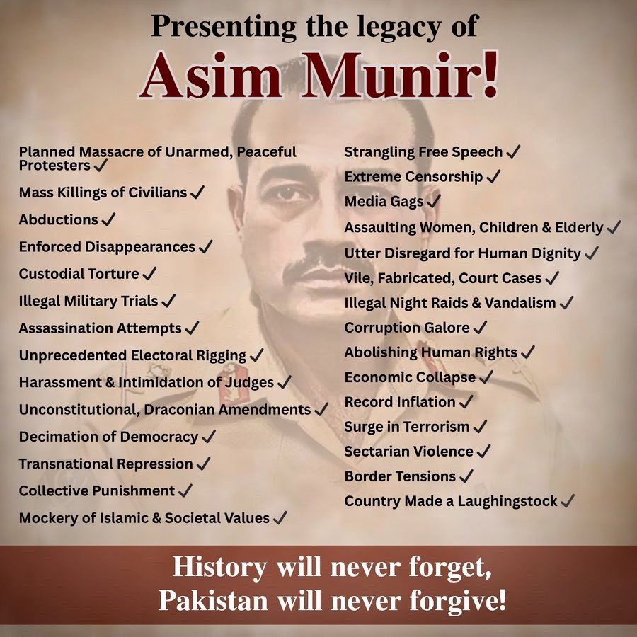 PTIofficial's tweet image. “𝐀𝐬𝐢𝐦 𝐌𝐮𝐧𝐢𝐫 𝐢𝐬 𝐭𝐡𝐞 𝐦𝐨𝐬𝐭 𝐭𝐲𝐫𝐚𝐧𝐧𝐢𝐜𝐚𝐥 𝐝𝐢𝐜𝐭𝐚𝐭𝐨𝐫 𝐢𝐧 𝐡𝐢𝐬𝐭𝐨𝐫𝐲 𝐚𝐧𝐝 𝐢𝐬 𝐦𝐞𝐧𝐭𝐚𝐥𝐥𝐲 𝐮𝐧𝐬𝐭𝐚𝐛𝐥𝐞. 𝐓𝐡𝐞 𝐥𝐞𝐯𝐞𝐥 𝐨𝐟 𝐨𝐩𝐩𝐫𝐞𝐬𝐬𝐢𝐨𝐧 𝐝𝐮𝐫𝐢𝐧𝐠 𝐡𝐢𝐬 𝐭𝐞𝐧𝐮𝐫𝐞 𝐢𝐬 𝐮𝐧𝐩𝐚𝐫𝐚𝐥𝐥𝐞𝐥𝐞𝐝.𝐓𝐡𝐞𝐫𝐞 𝐢𝐬 𝐧𝐨…