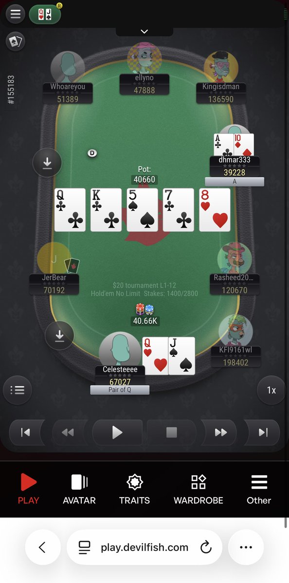 Chi_c_hoc's tweet image. Gg😈😈 #goodhand #poker @DevilfishPoker_