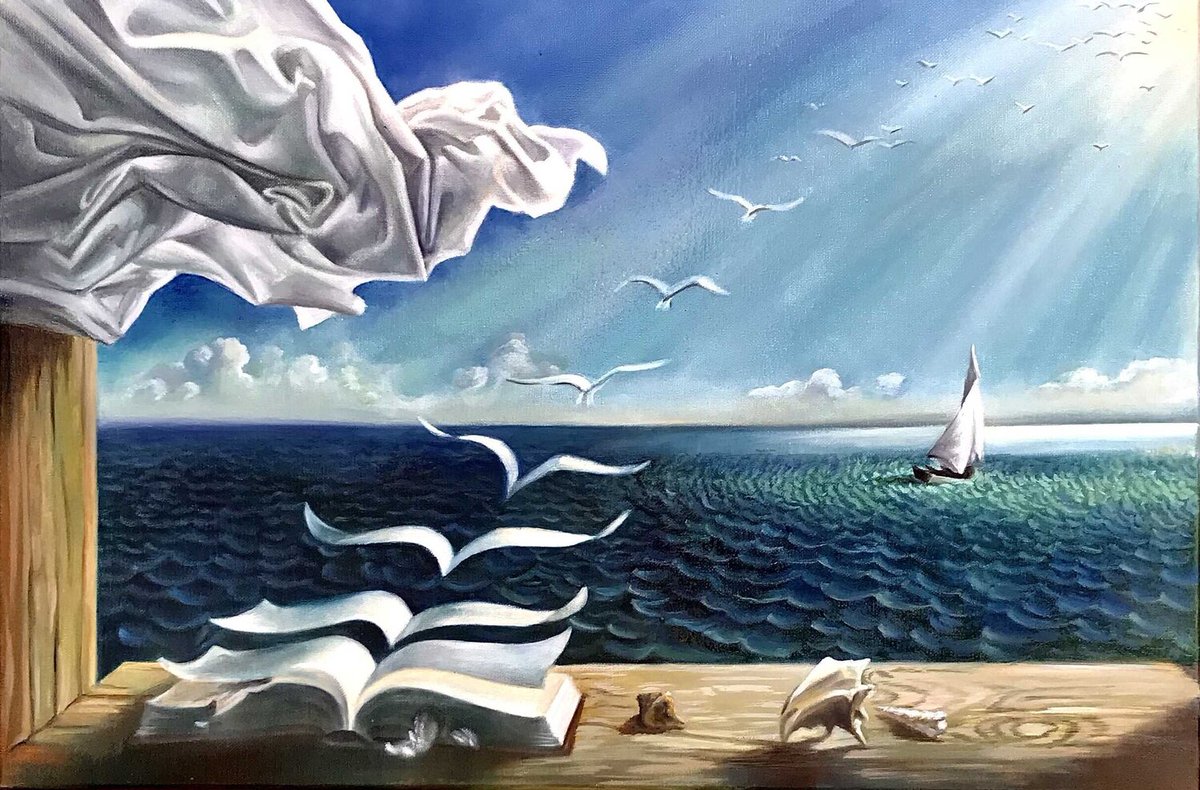 MartineArtB's tweet photo. 🪞🕊️🤍✨"Chacune de mes toiles est une clé d'émotions, une histoire qui prend vie  sur la toile. Je crée un art qui inspire, qui réchauffe et qui devient  une source de lumière pour chaque âme."

🎨Flight of Imagination  ~Evgeniya Duvakina~  

#Art #Semiabstract #Surrealism https://t.co/6wBT1jmJVB