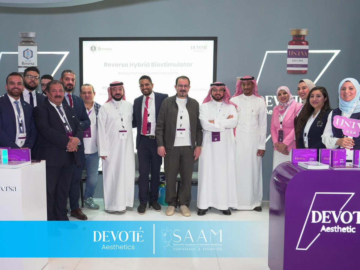 DevoteMena's tweet image. Inspiration filled every corner of SAAM Riyadh 2025,where innovation met passion and expertise shaped new possibilities.
Devoté Aesthetics stood at the forefront,bringing advanced science and artistry together to redefine the future of aesthetic medicine.
#DEVOTÉ #SAAM2025 #SAAM