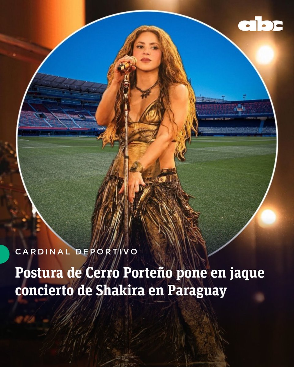 ABCDeportes's tweet image. #CardinalDeportivo | AHORA 🚨

Las dos presentaciones de Shakira en La Nueva Olla Azulgrana corren riesgo con la postura de Cerro Porteño de jugar en su estadio el próximo domingo 23 de noviembre frente a Libertad 🚨

Informa Chipi Vera ℹ️

🔴EN VIVO youtube.com/live/hRGZpUdGX…