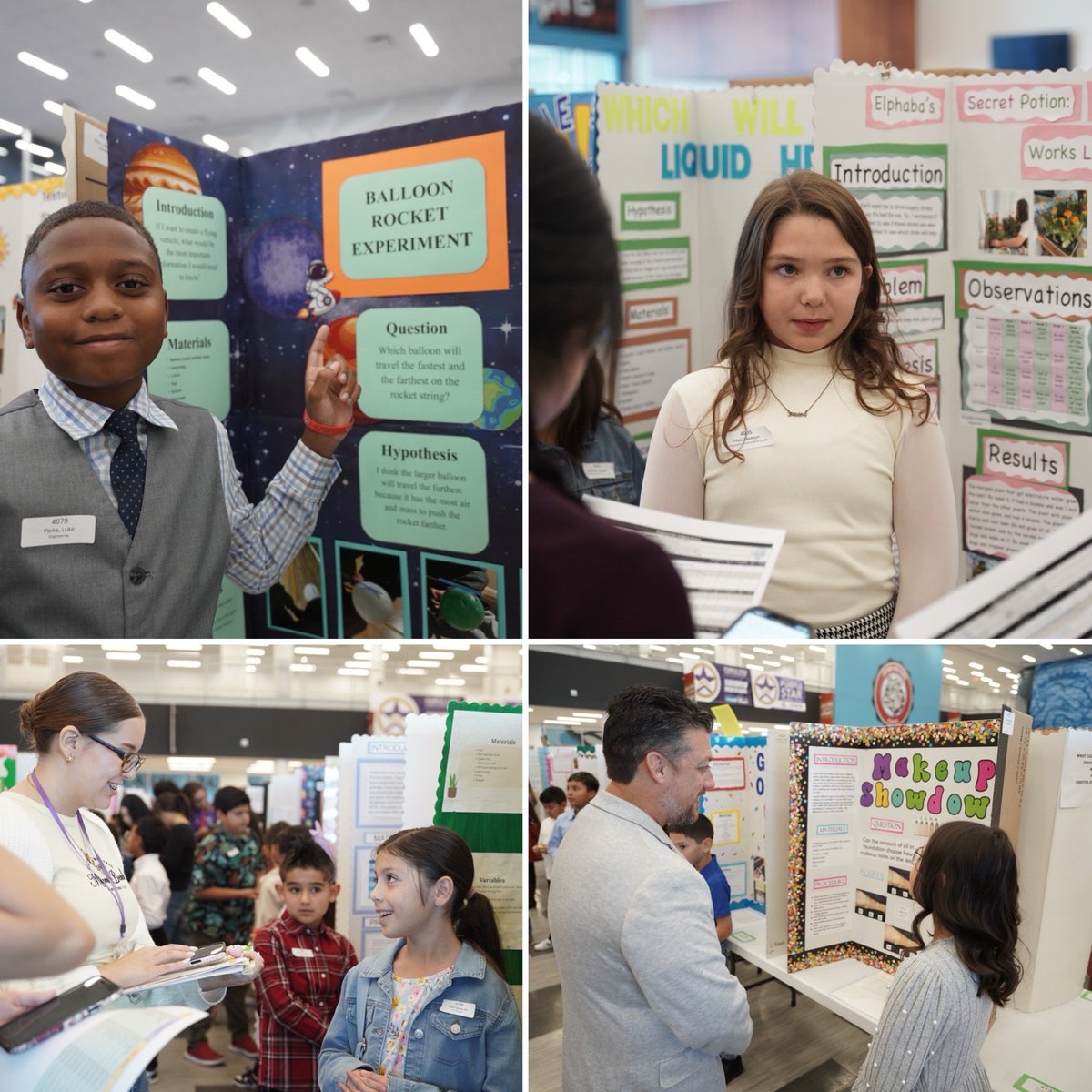 SocorroISD's tweet image. Over the weekend, our district’s young scientists showcased their creativity and curiosity at the #TeamSISD Elementary District Science Fair!  From innovative experiments to impressive presentations, students truly had a positive reaction!  Thank you to all who participated,…