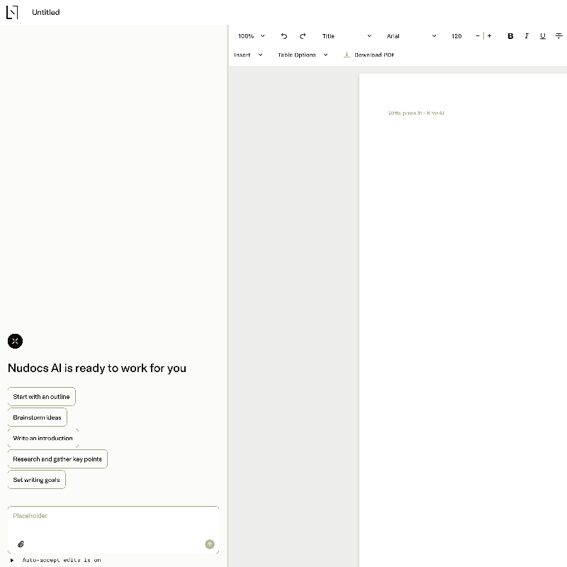 nutrientdocs's tweet photo. We just launched @nudocsai closed beta. We're letting in another 100 users now at launch with no wait time.

If you'd like to experience a new AI document authoring experience and be a part of shaping the future of documents, sign up now!