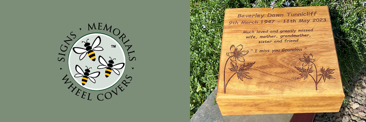 Iroko has such distinctive grain and warm character, and this memorial really shows it. The natural markings paired with the delicate flower engraving make a beautifully personal and gentle tribute 🤍🌿